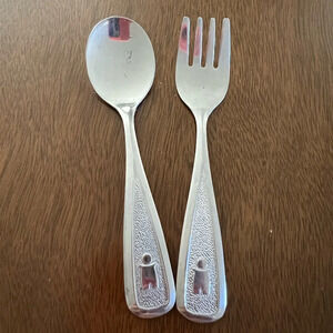 Vintage Avon Deluxe Stainless 80 The First Years BABY Fork Spoon Taiwan Flatware